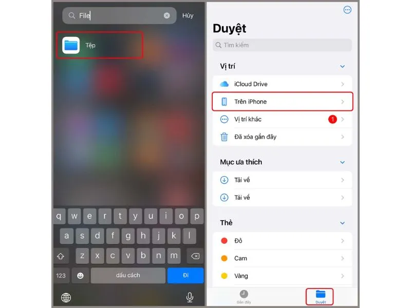 cach kiem tep tai tren iphone