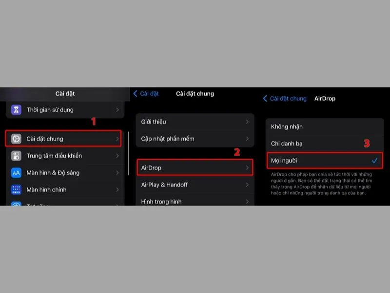 Kích hoạt tính năng Airdrop trên iPhone của bạn để truyền hình ảnh