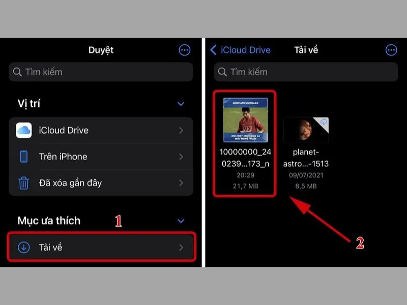 Truy cập kho lưu trữ Video đã tải về iPhone của bạn