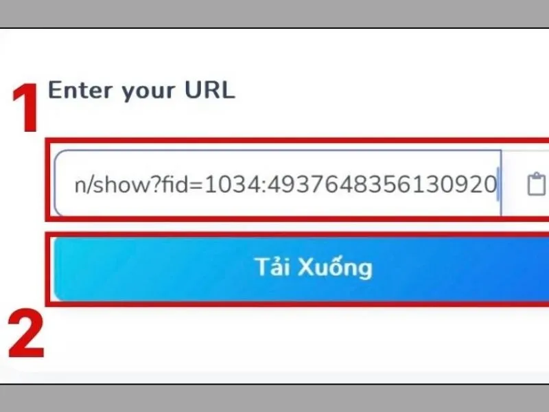 dán link video weibo và chọn tải xuống