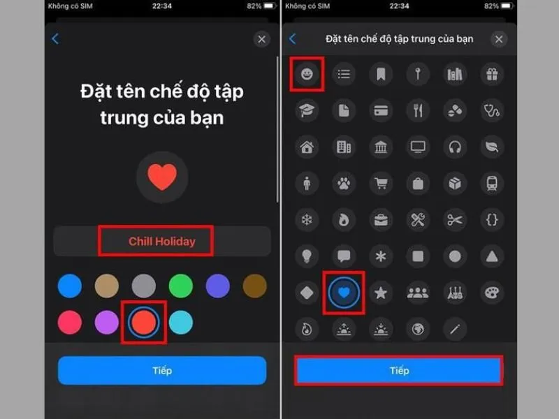 Đặt tên chế độ tập trung