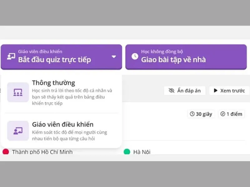 Giao bài tập về nhà trên Quizizz