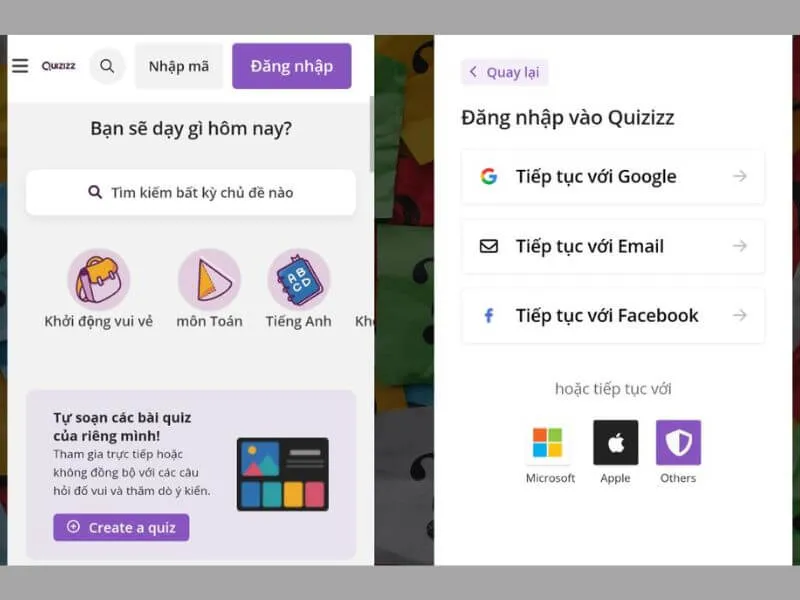 Cách làm Quizizz trên điện thoại nhanh