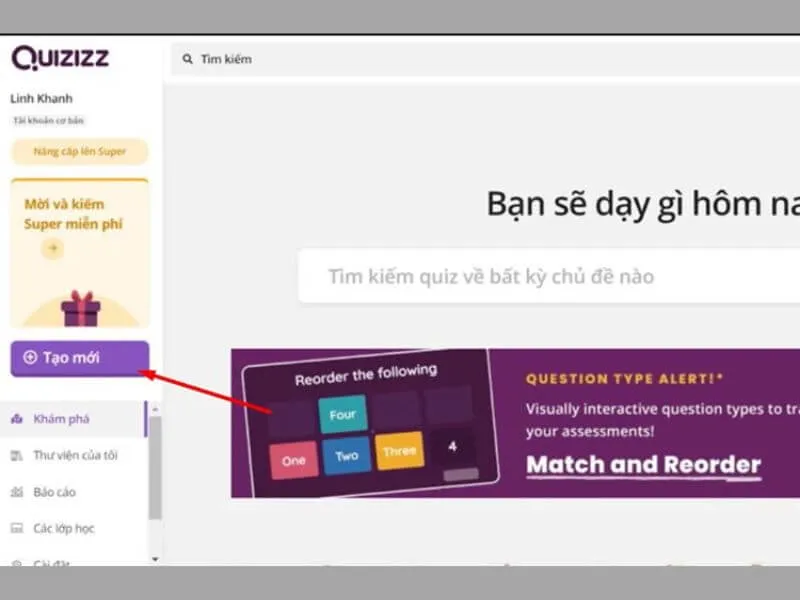 Cách tạo câu hỏi trên Quizizz bằng điện thoại