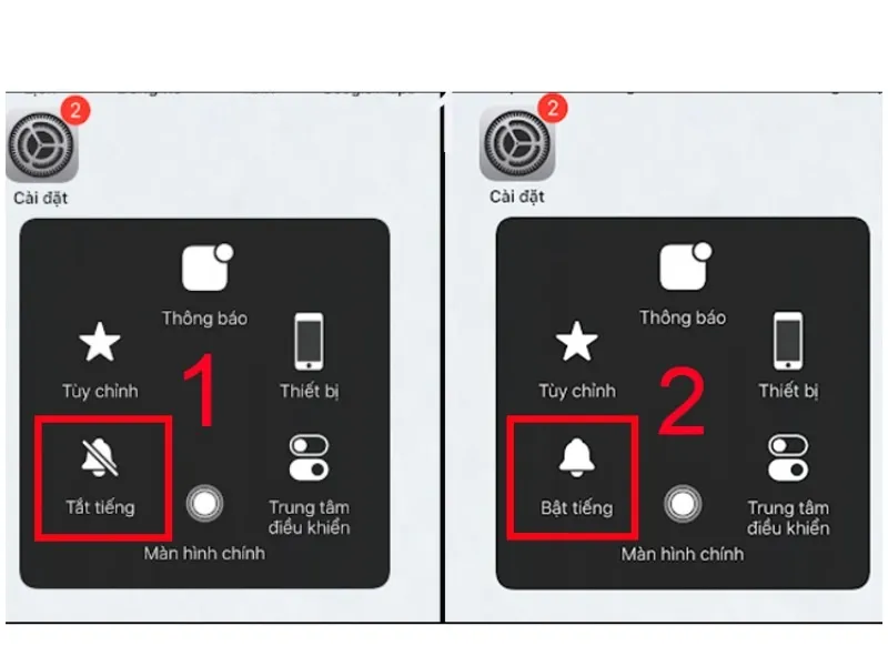 Tắt âm thanh trên iPhone bằng nút Home ảo