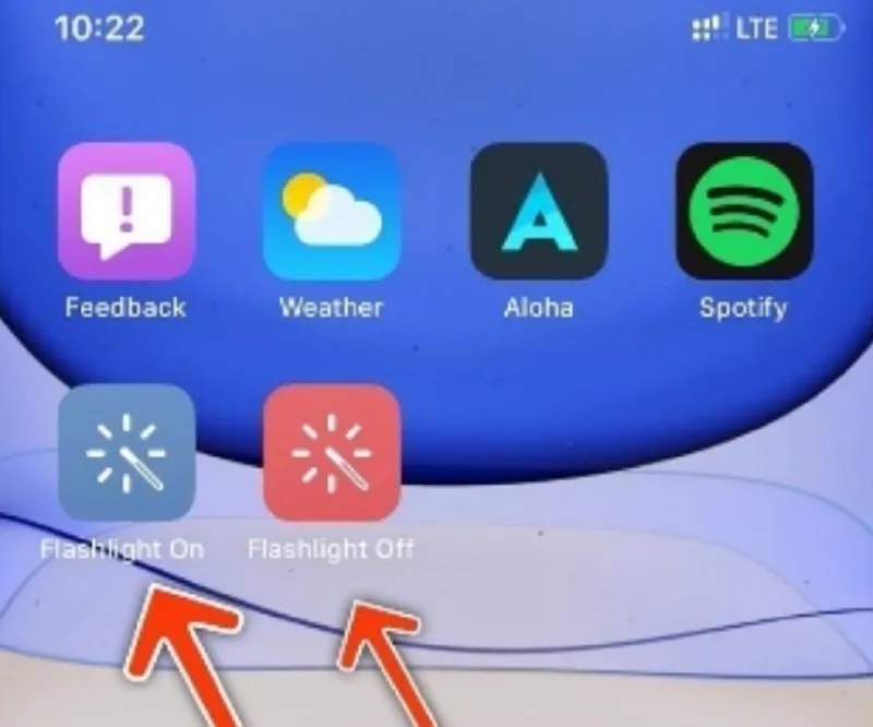 Tạo phím tắt để cách tắt đèn flash của iphone
