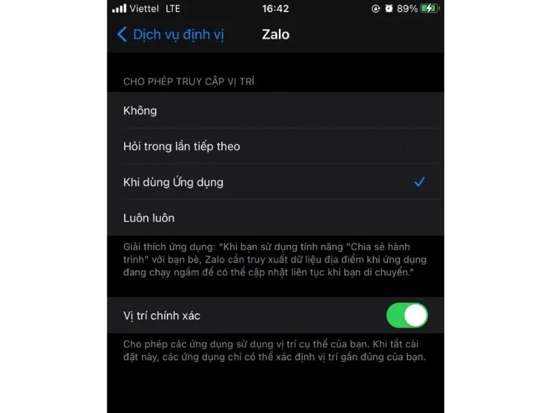 Cách tắt định vị iPhone ở một số ứng dụng nhất định