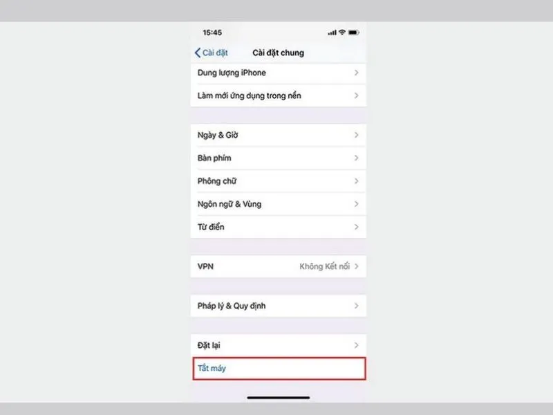 Cách tắt mở nguồn iPhone 11 với lệnh tắt iPhone
