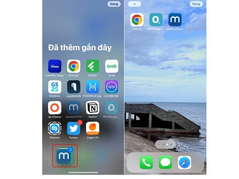 xếp toàn bộ ứng dụng ra màn hình