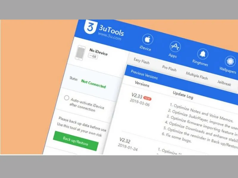 3utools - Một trong những cách test iphone 11 pro max