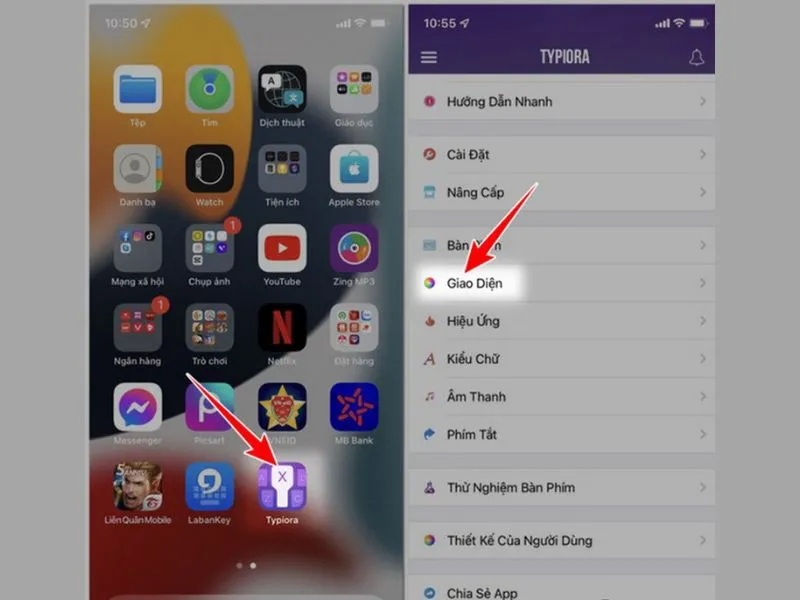 Tiến hành thay đổi hình nền bàn phím trên iPhone