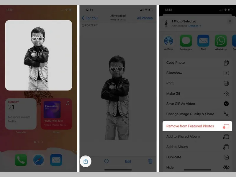 Xóa phần kỷ niệm tại ứng dụng Ảnh