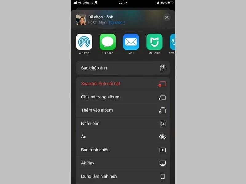 Cách thêm ảnh nổi bật trên iPhone ios 16