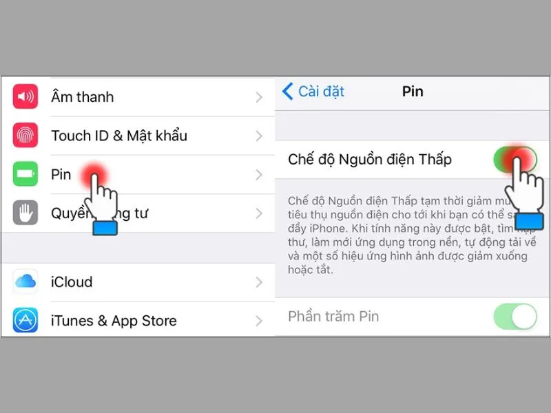 Bật chế độ Nguồn điện thấp cho iPhone của bạn