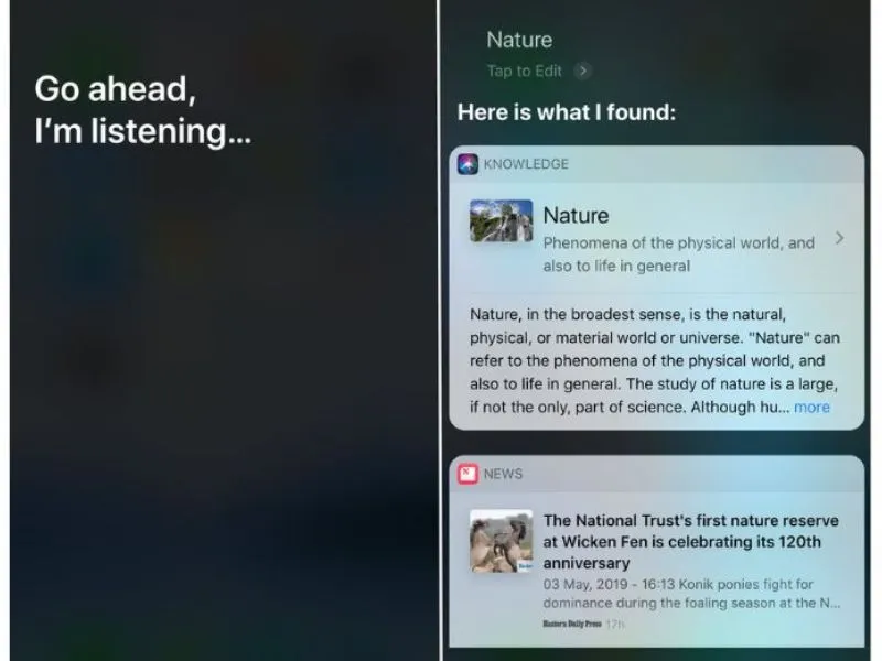 Cách tìm kiếm bằng giọng nói trên iPhone thông qua nút home