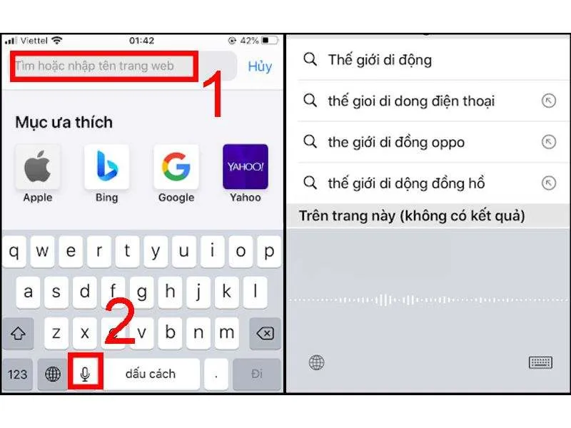 Cách tìm kiếm bằng giọng nói trên iPhone ở ngay bàn phím