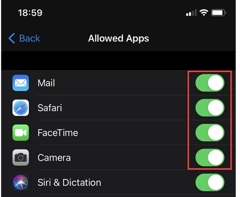 Cách tìm ứng dụng ẩn trên iphone trong phần thời gian