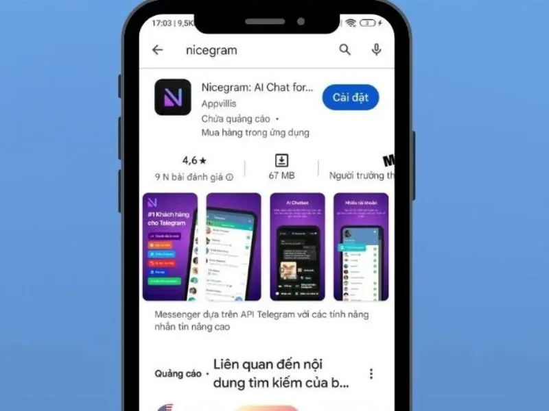Tìm và tải ứng dụng Nicegram trên Appstore