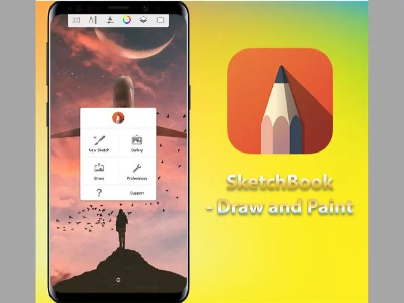 App vẽ trên ảnh Sketchbook