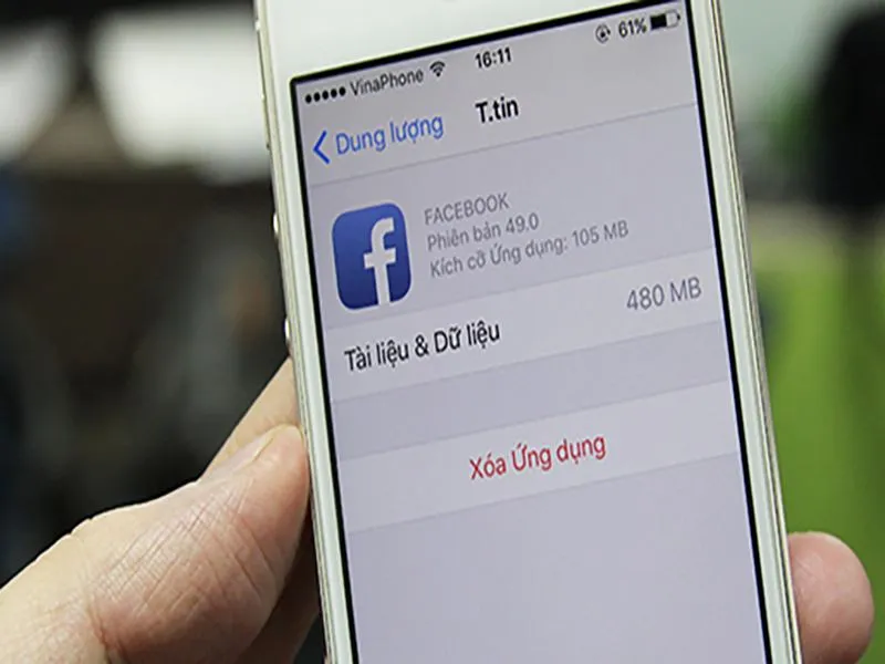 Xóa bộ nhớ đệm của ứng dụng cũng là cách xóa bộ nhớ iphone hiệu quả