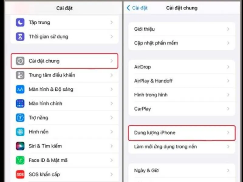 Tìm đến mục Cài đặt