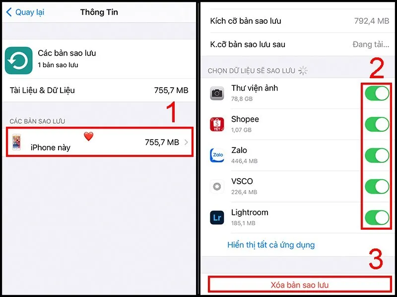 Cách xóa dung lượng iCloud ở mục tin nhắn cũ
