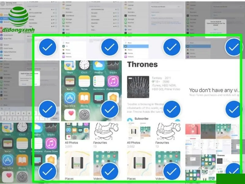 Chọn toàn bộ ảnh trong thư viện