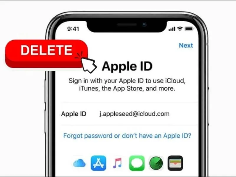 cach xoa id apple cu tren iphone
