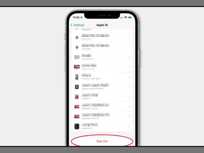 dang xuat id apple cu tren iphone