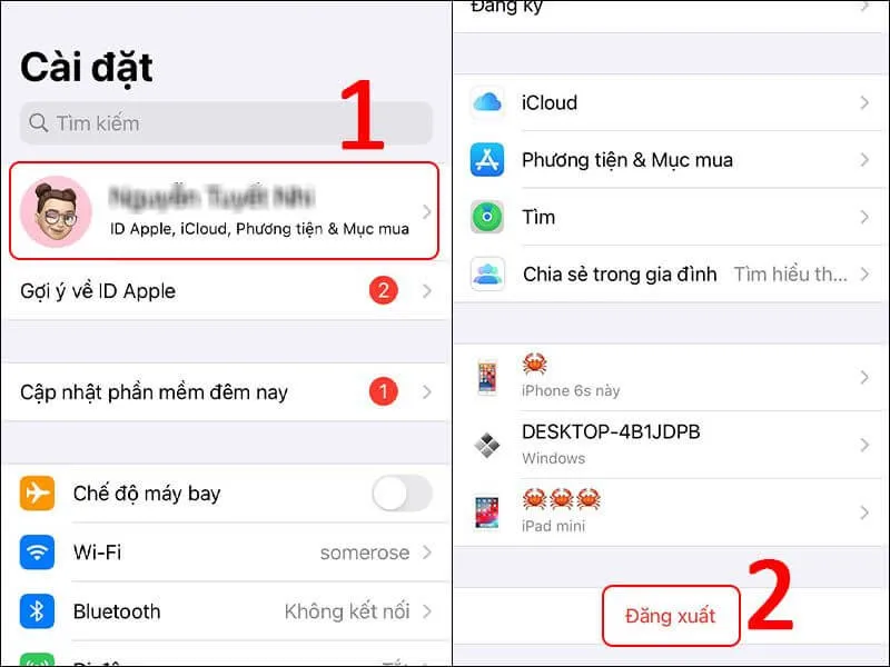 cach xoa id apple cu tren iphone ipad