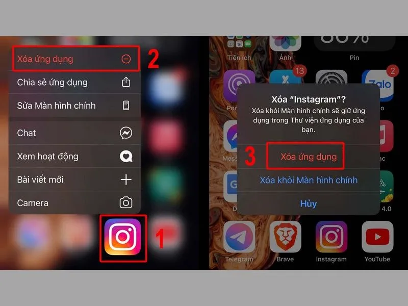 Cách xóa Instagram trên iPhone của mình thông qua việc xóa App