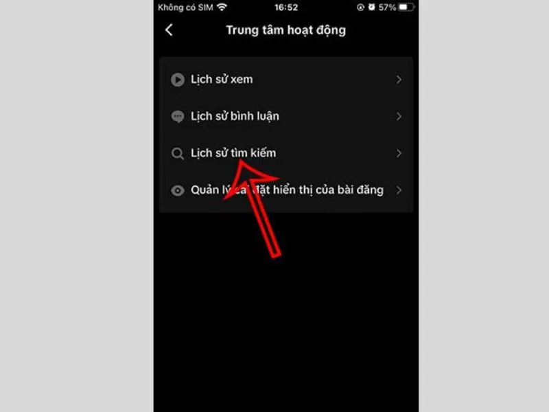 Cách xóa lịch sử tìm kiếm trên TikTok trong cài đặt