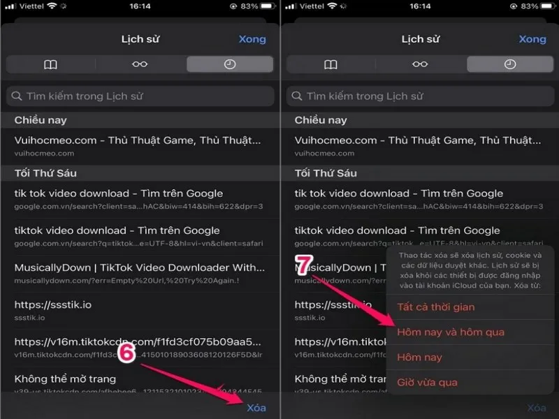 Cách xóa lịch sử tìm kiếm trên iPhone trong safari