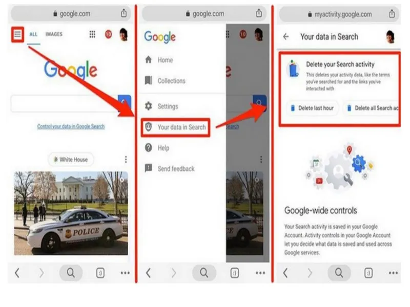 Cách xóa lịch sử tìm kiếm trên iPhone trong google