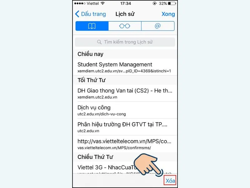 Nhấn chọn vào nút Xóa