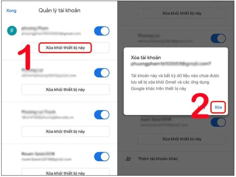 Cách xóa tài khoản Google trên iPhone khỏi thiết bị