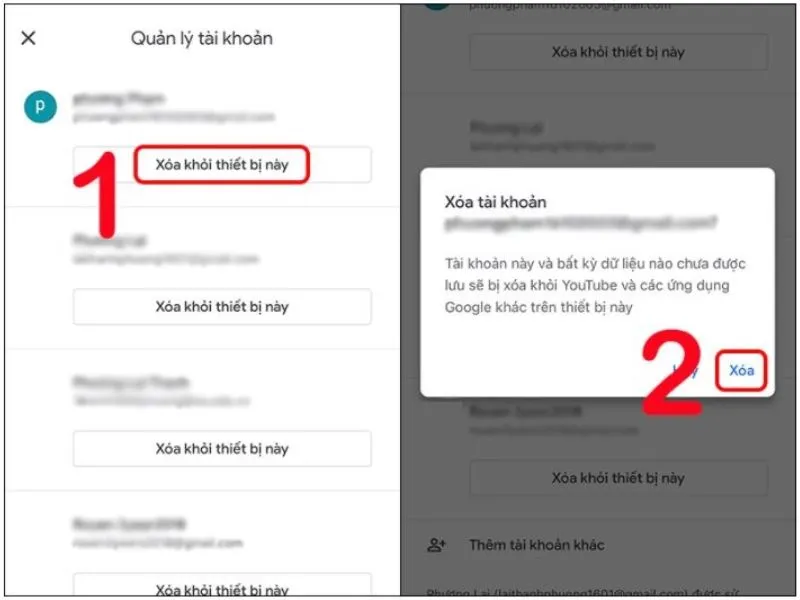 Cách xóa tài khoản Google trên iPhone khỏi Youtube 