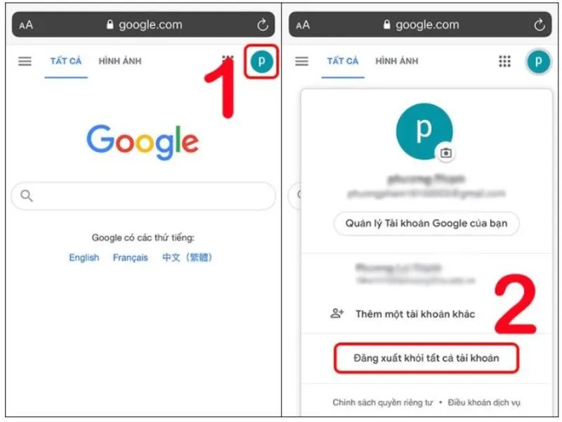 Khởi động trang Google