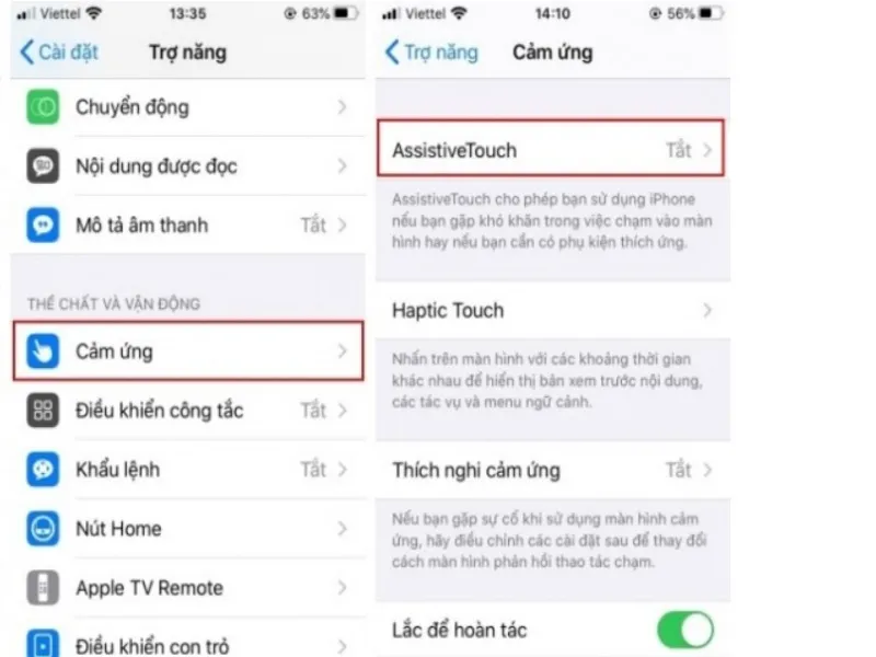 Thay đổi menu theo sở thích