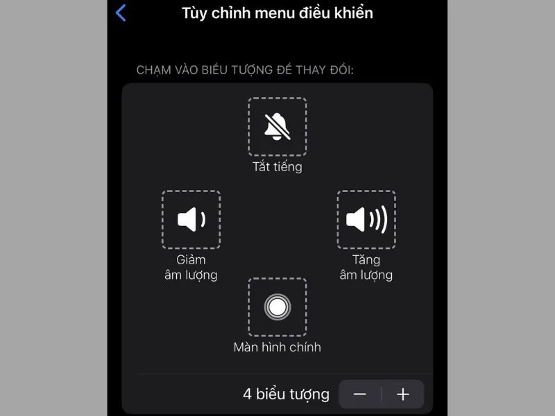 Tùy chỉnh menu điều khiển để cài phím Home ảo iPhone