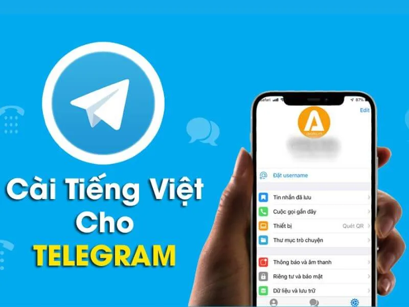 cài tiếng Việt cho Telegram trên điện thoại iPhone
