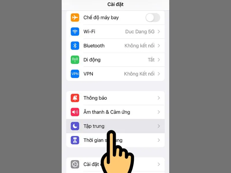 Chế độ tập trung trên iPhone là gì? Cài đặt của iPhone