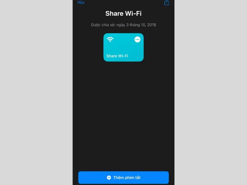 Cách chia sẻ mật khẩu WiFi từ iPhone sang Android bằng Shortcut