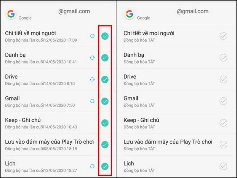 Mở cài đặt và chọn tài khoản