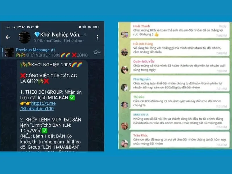Có bị lừa đảo trên Telegram không? Lừa đảo đầu tư đa cấp trá hình