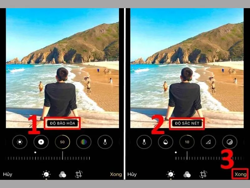 Công thức chỉnh ảnh trên iPhone độ bão hòa và sắc nét