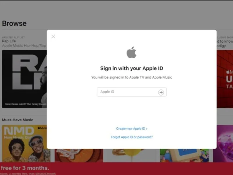 Đăng ký Apple Music sinh viên qua website