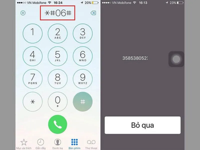 Tra mã số iMei với dãy số