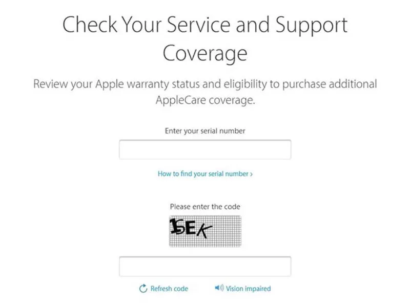Địa chỉ web check iMei iPhone uy tín - Checkcoverage.apple.com