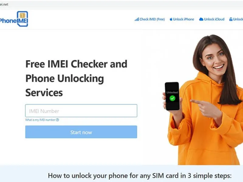 Xem thông tin thiết qua Địa chỉ web check iMei iPhone uy tín